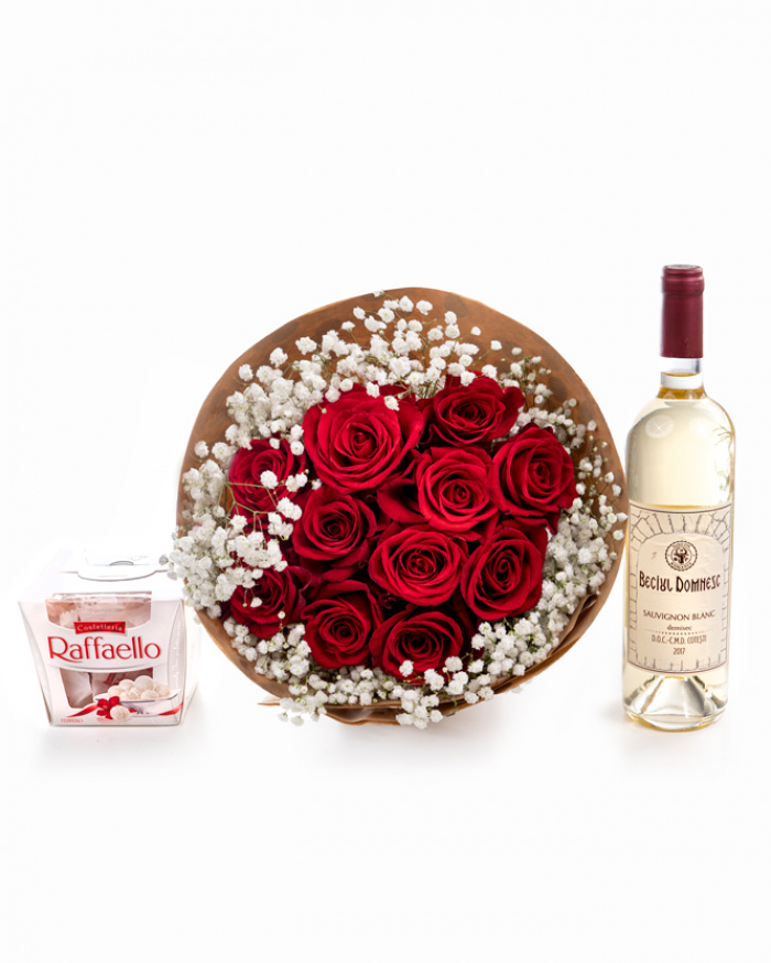 11 red roses bouquet