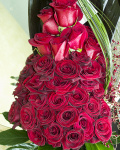 Bouquet of 39 roses with dry accesories – imaginea 3