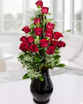 Bouquet of 17 red roses – imaginea 1