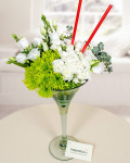 Cocktail cu crizanteme  eustoma si garoafe
