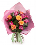 Mixed flowers bouquet in vivid colours – the image 1