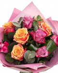 Mixed flowers bouquet in vivid colours – the image 2