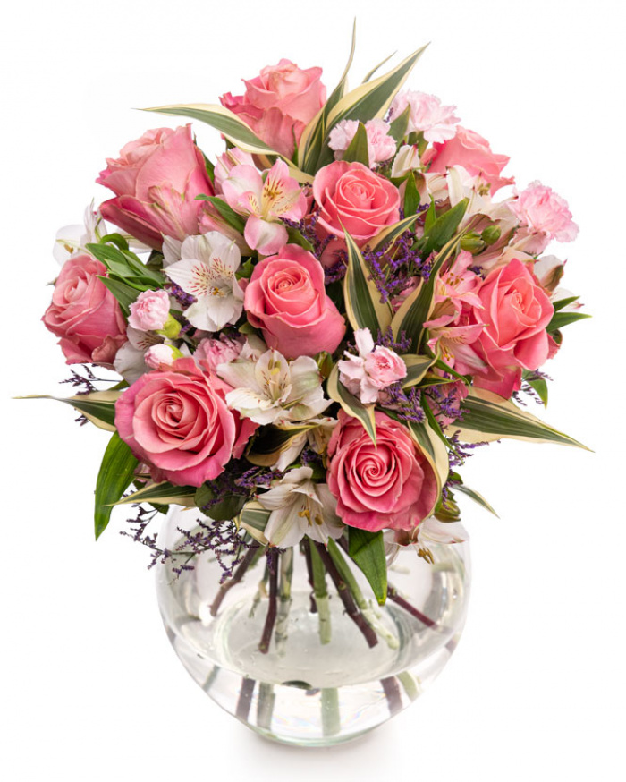 Buchet flori in culori pastel – imaginea 1