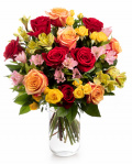 Buchet trandafiri si alstroemeria – imaginea 1