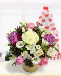 Pink and white Roses gift – imaginea 1