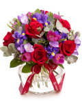 Buchet frezii şi trandafiri – imaginea 1