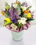 Bouquet of tulips daffodils and hyacinth
