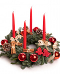 Advent wreath with red accesories – imaginea 1
