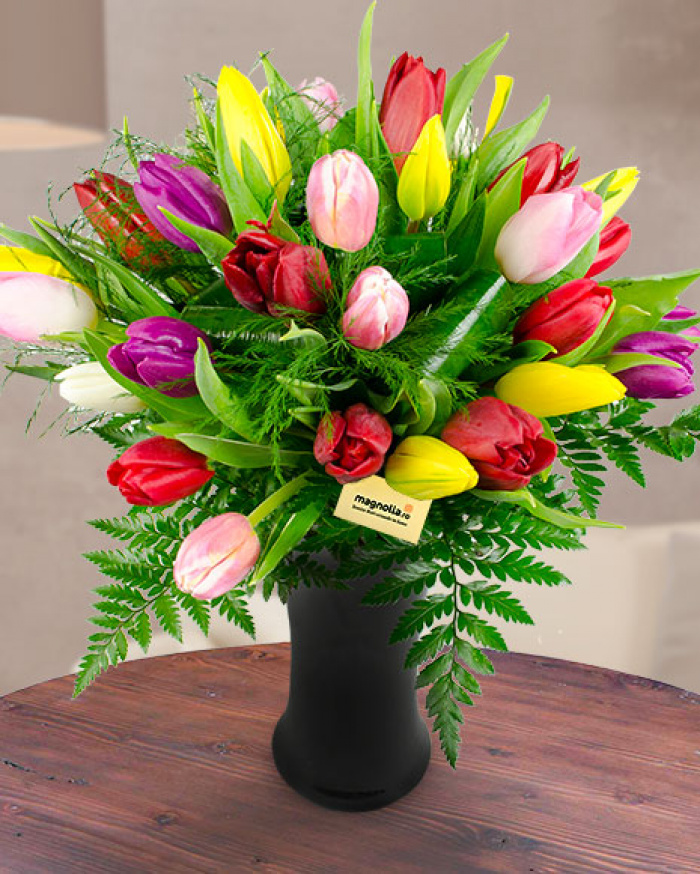 Buchet 35 lalele colorate – imaginea 1