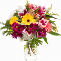 Buchet gerbera şi crizanteme