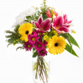 Buchet cu gerbera şi crizanteme
