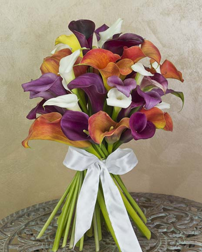 Luxury bouquet with calla lilies – imaginea 1