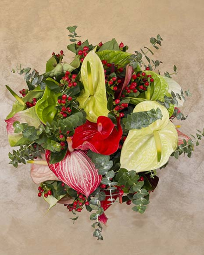 Anhturium luxury bouquet – imaginea 2