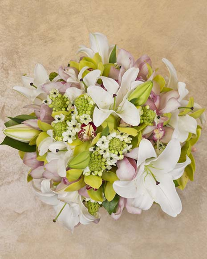 Orchids and lilies luxury bouquet – imaginea 2