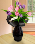 Bouquet with pink and purple tulips – imaginea 1