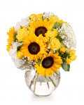 Bouquet of sunflowers and hydrangeas – imaginea 1