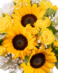 Bouquet of sunflowers and hydrangeas – imaginea 2