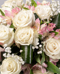 Buchet 15 trandafiri albi – imaginea 2