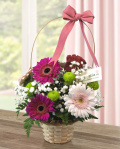 Pink gerberas basket  – imaginea 1