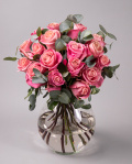 Buchet 17 trandafiri roz – imaginea 1