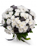 Buchet funerar cu flori albe – imaginea 1