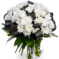 Buchet funerar cu flori albe