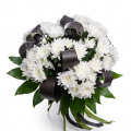 Buchet funerar cu flori albe