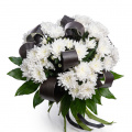 Buchet funerar cu flori albe