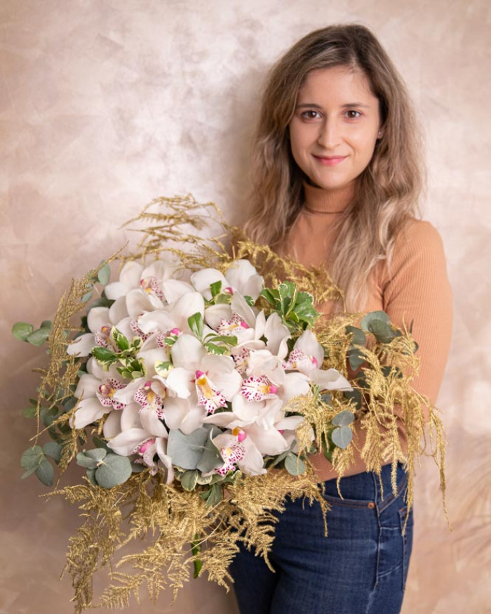 Buchet de iarna cu orhidee