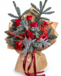 Buchet de iarnă cu crengi de brad – imaginea 1