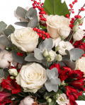 Buchet de iarnă cu eustoma și trandafiri – imaginea 2