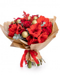 Buchet de Craciun cu globuri – imaginea 1