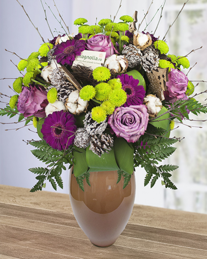 Buchet cu ornamente de iarna