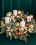 Christmas wreath with ornaments – imaginea 3