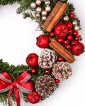 Wreath with winter decorations – imaginea 2