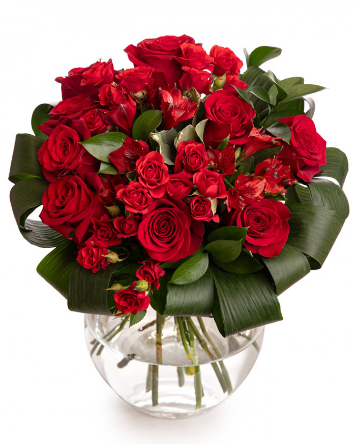 Buchet alstroemeria si trandafiri – imaginea 1
