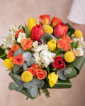 Colorful Spring flowers bouquet – imaginea 3