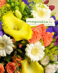 Buchet cu cale, irisi si frezii – imaginea 2