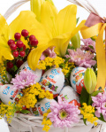 Multicolored basket with Kinder eggs – imaginea 2