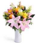 Bouquet of lilies and solidago – the image 1