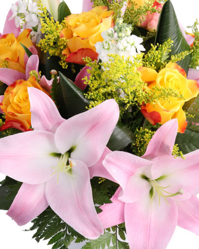 Bouquet of lilies and solidago – the image 2
