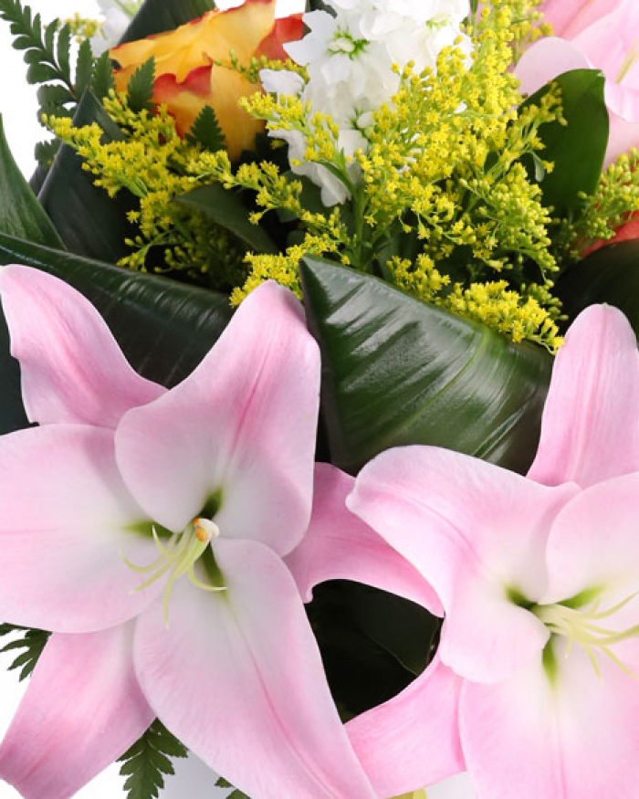 Bouquet of lilies and solidago – the image 2