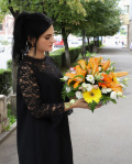 Cos cu crini si gerbera – imaginea 3