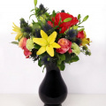 Buchet crini si anthurium