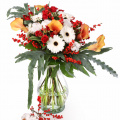 Buchet de Iarna cu gerbera si cale