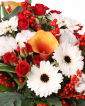 Buchet de Iarna cu gerbera si cale – imaginea 2