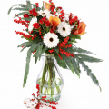 Buchet de Iarna cu gerbera si cale