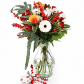 Buchet de Iarna cu gerbera si cale
