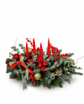 Winter arrangement with candles – imaginea 1