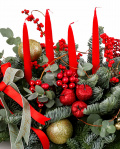Winter arrangement with candles – imaginea 2
